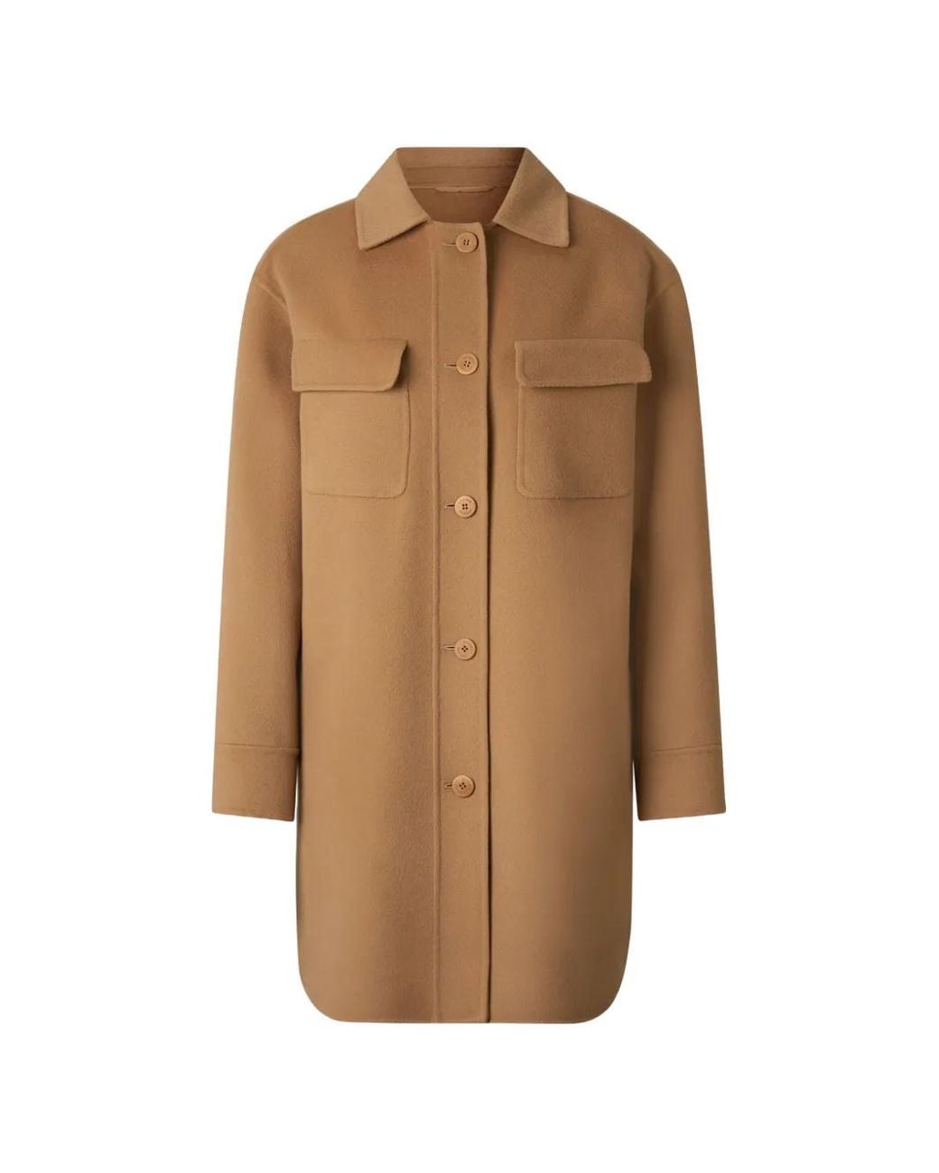 Bogner Brown Tory Double-Face Wool Coat