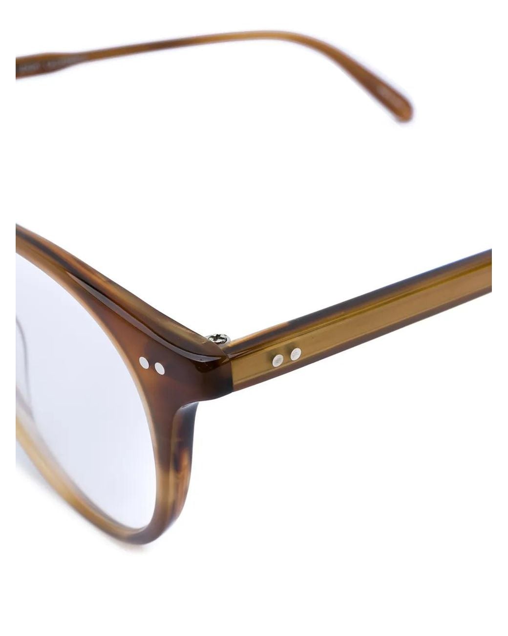 Garrett Leight Brown Clune Round-Frame Tortoiseshell Glasses