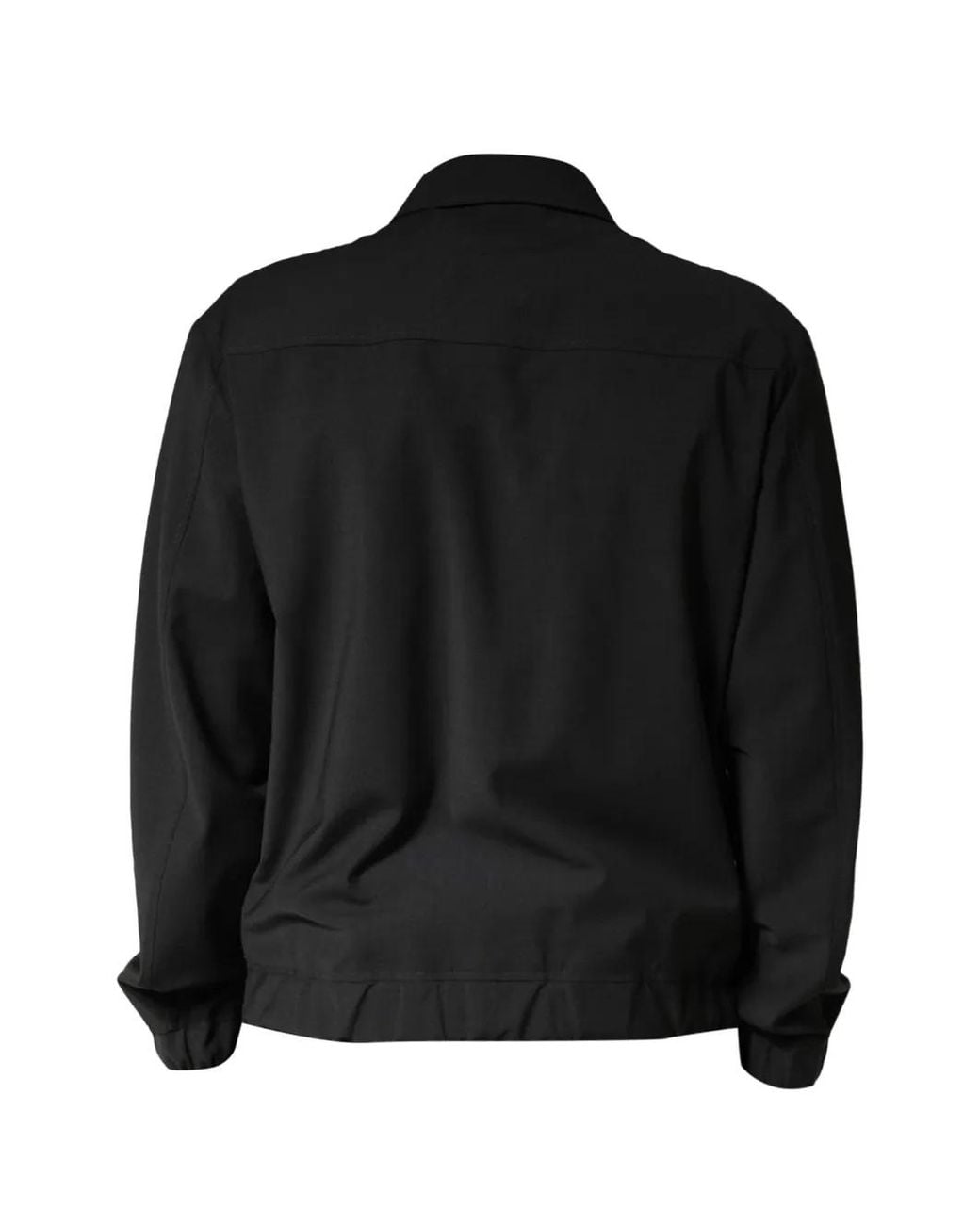 Dolce & Gabbana Black Logo-Patch Bomber Jacket for men