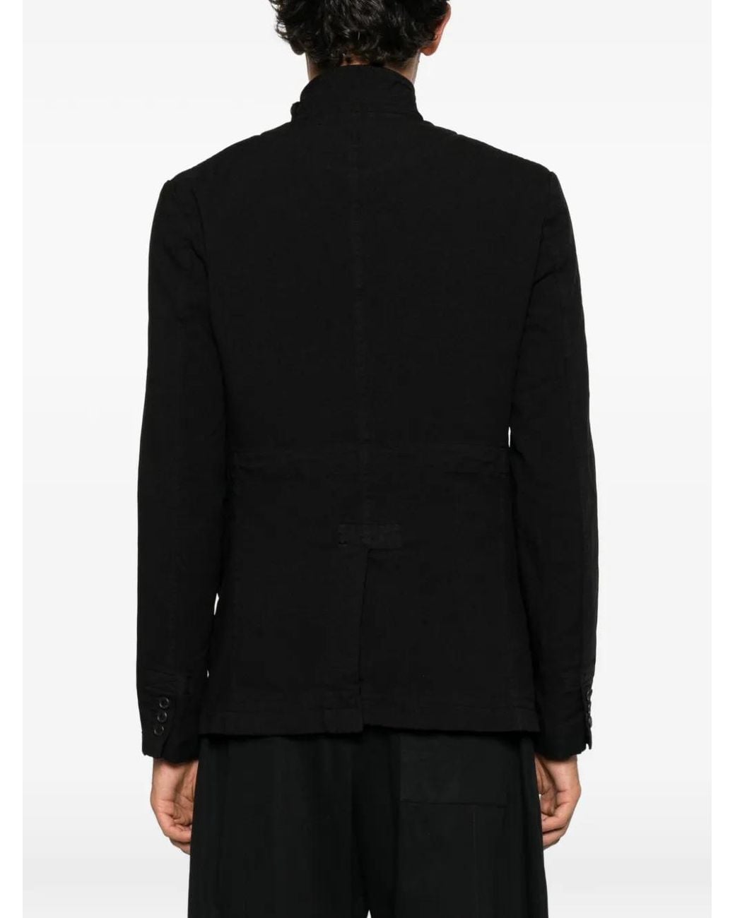 Junya Watanabe Black Veste Boutonnée À Col Montant for men