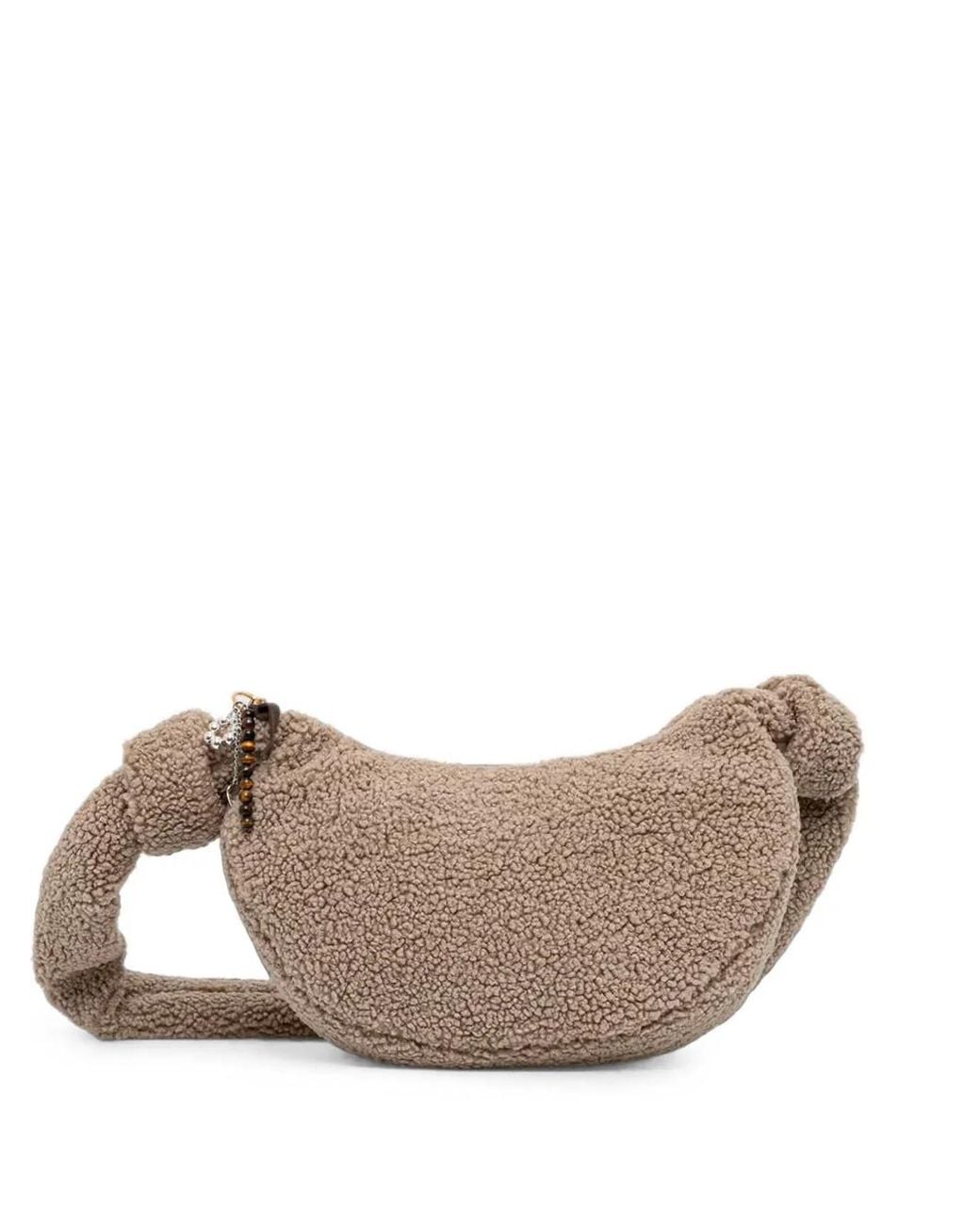 Mos Mosh Natural Mmcia Fleece-Texture Shoulder Bag