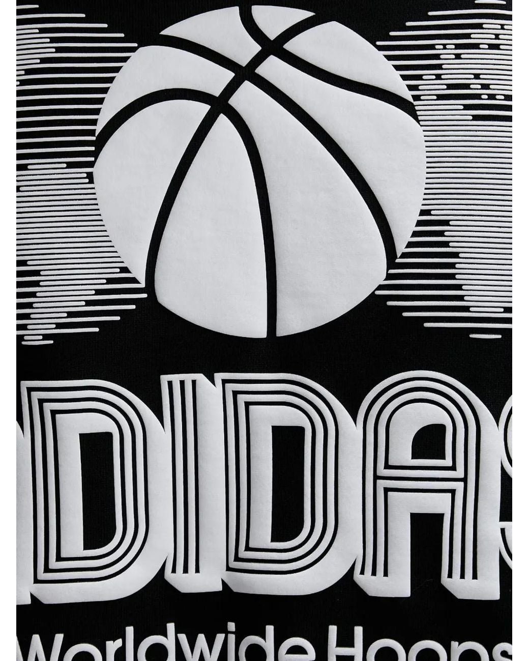 Adidas Black World Wide Hoops Hoodie for men