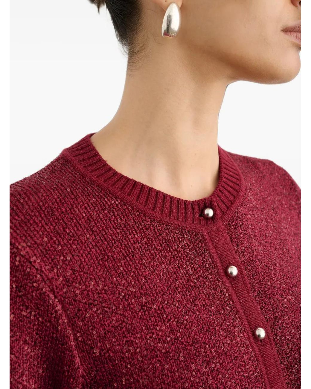 Toccin Red Cardigan Mollie À Sequins