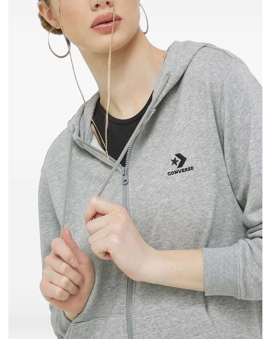 Converse Gray Zip-Up Hoodie