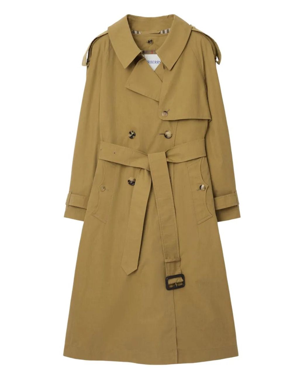 Burberry Brown Long Canvas Fitzrovia Trench Coat With Warmer