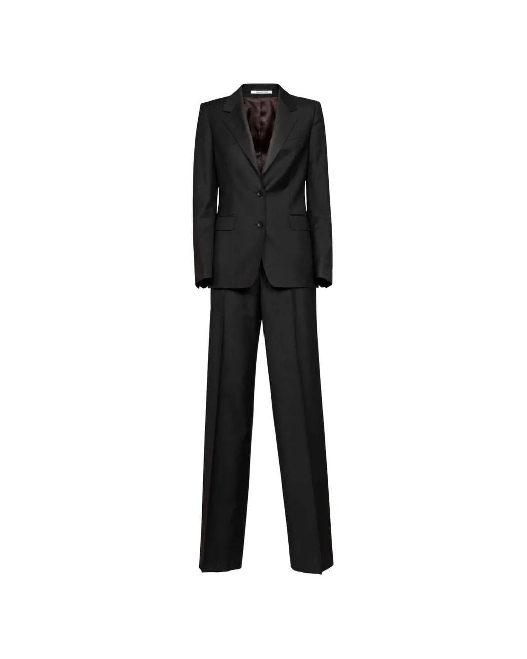 Tagliatore Black Single-Breasted Long-Sleeve Suit