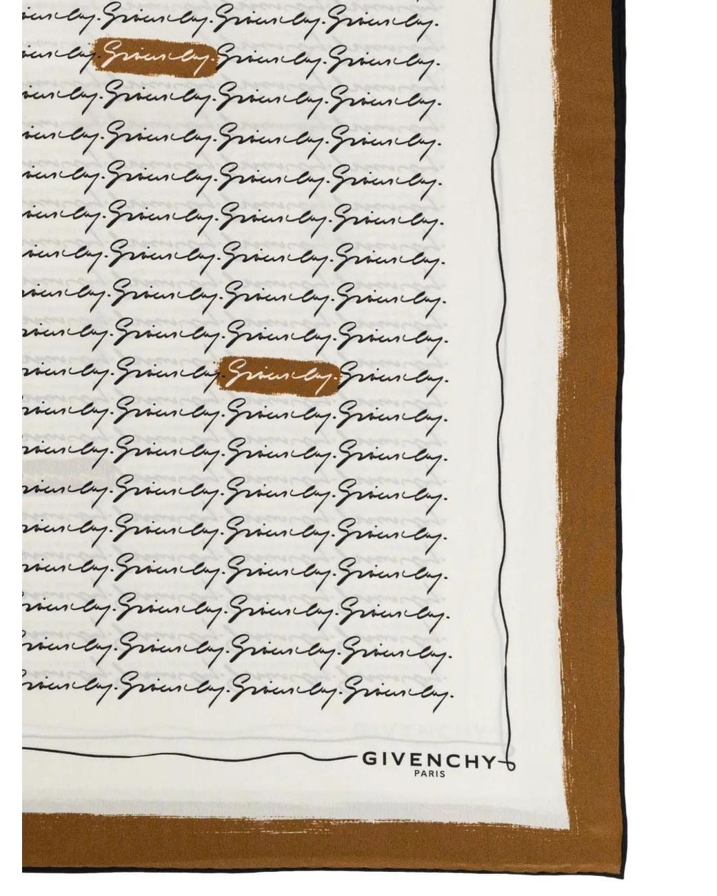 Givenchy Gray Logo-Print Silk Scarf