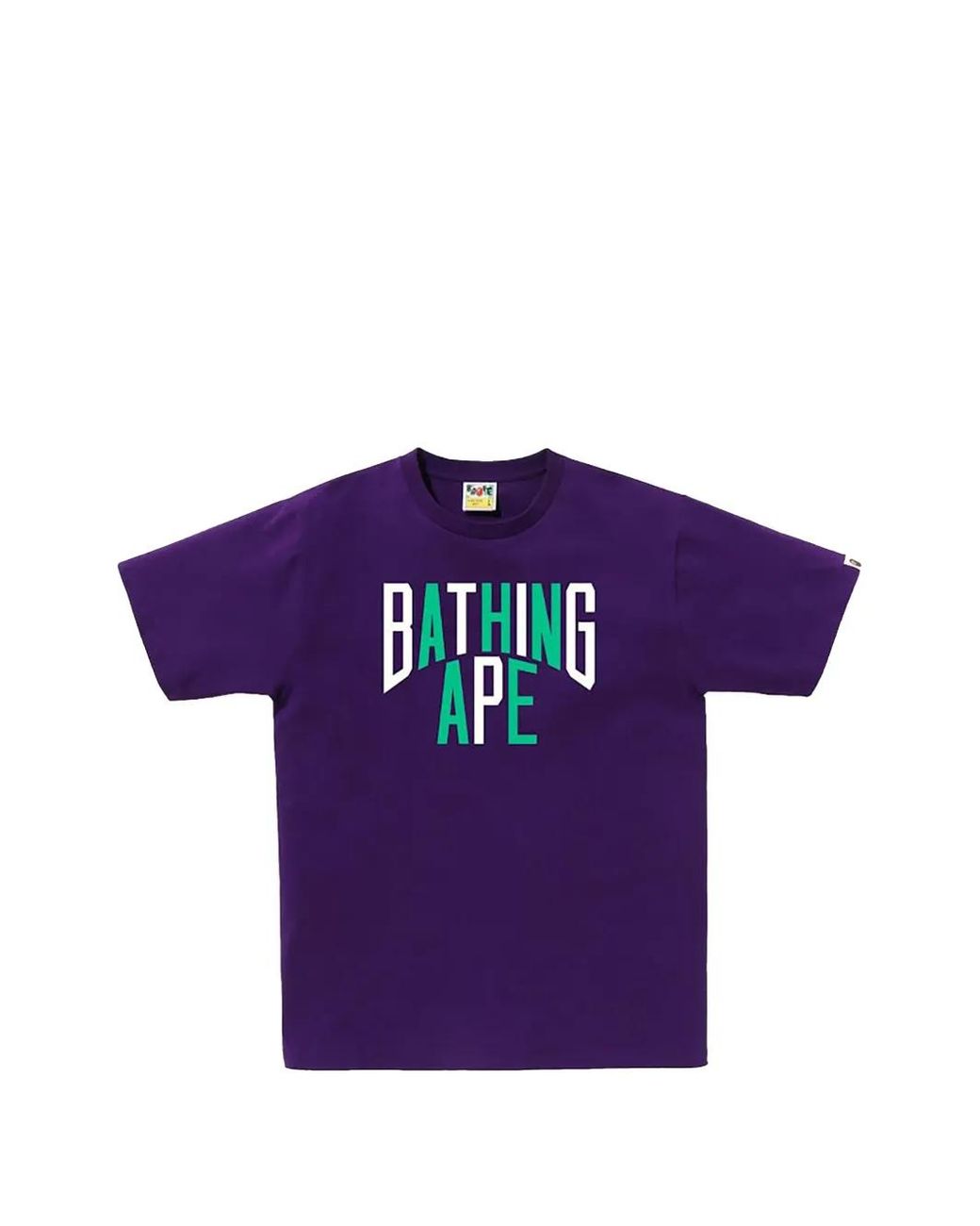 A Bathing Ape Purple T-Shirt Colors Nyc À Logo Imprimé for men