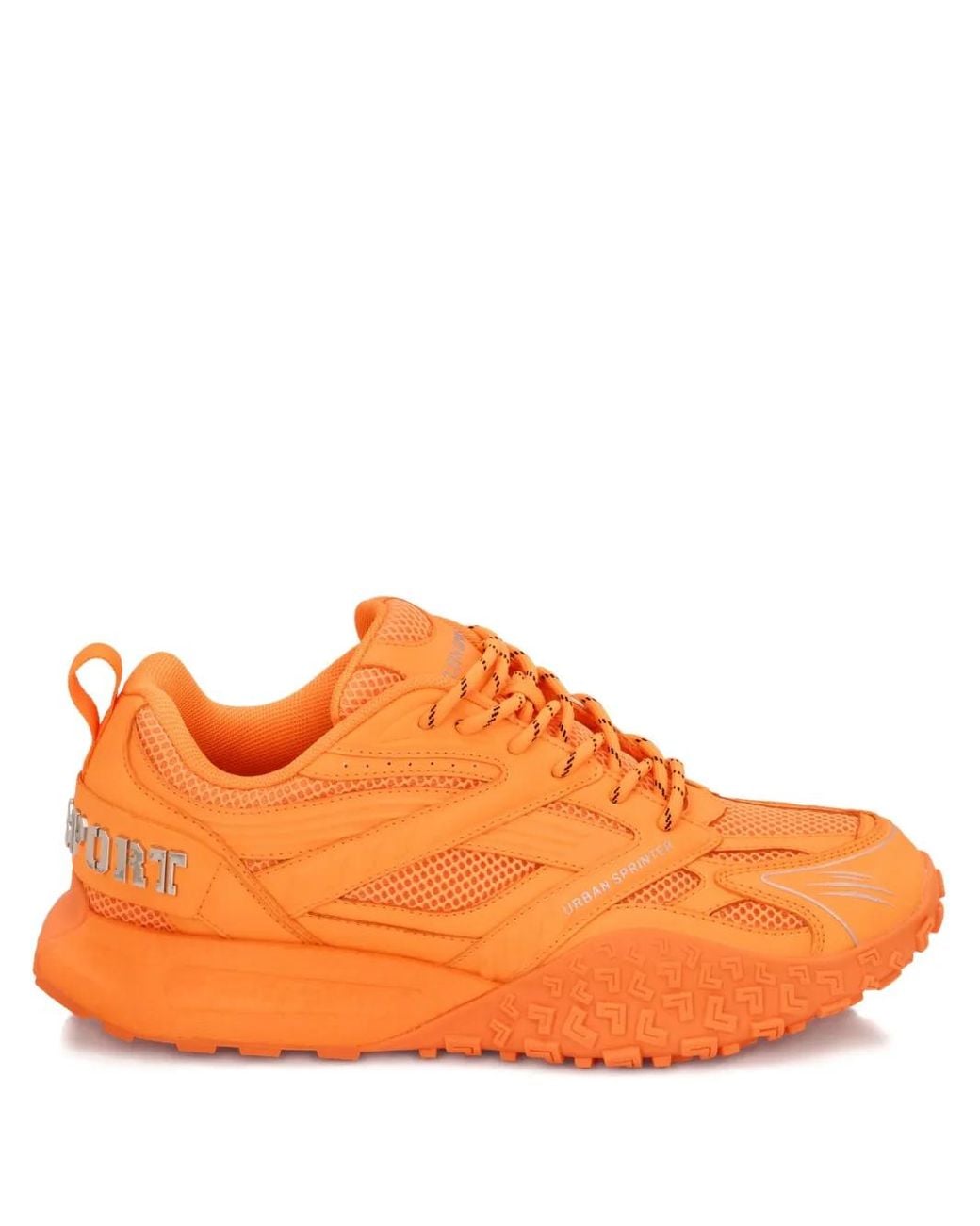 Philipp Plein Orange Urban Sprinter Mesh Sneakers