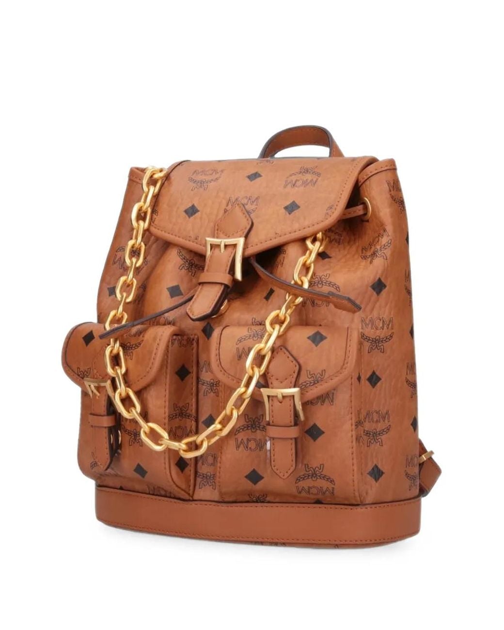 MCM Brown Mini Aren Backpack