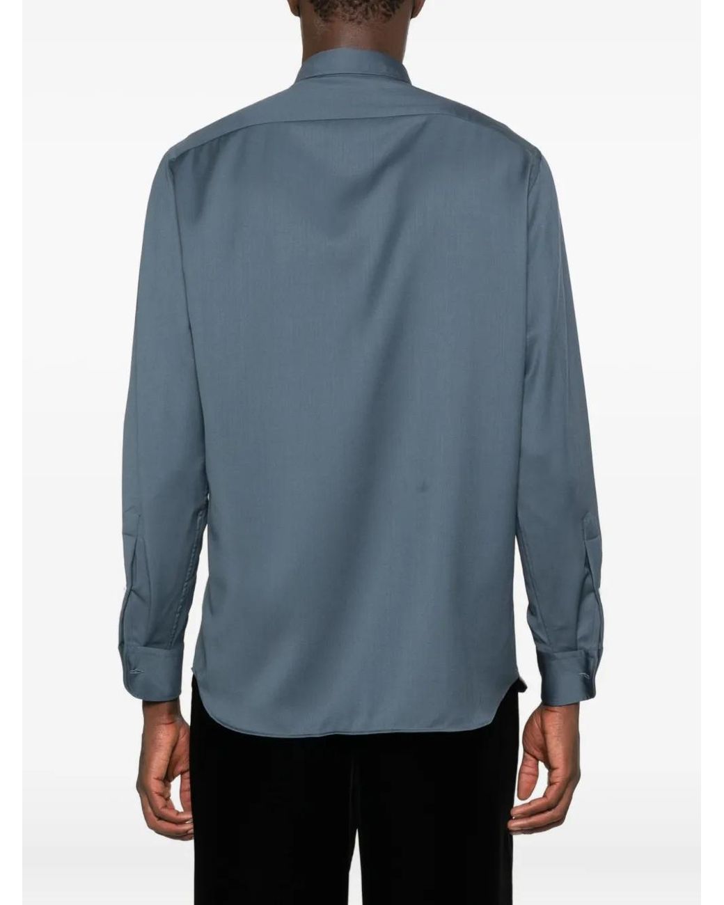 Camisa Con Botones Lardini de hombre de color Blue