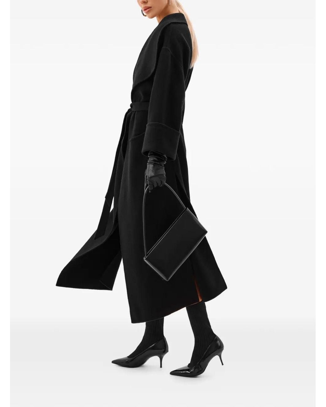 ANNAFOXY Black Noir Classique Belted Coat