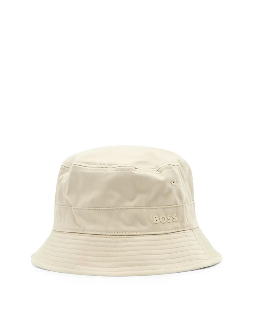 Boss White Finnian Bucket Hat for men