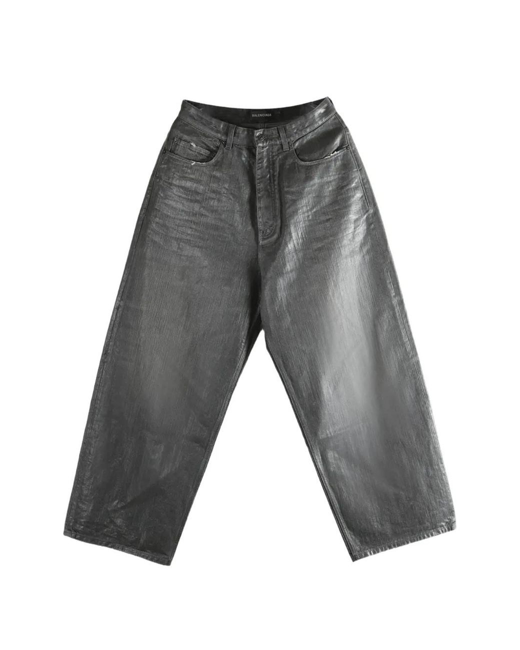 Balenciaga Gray Button-Fastening Pocket Trousers for men