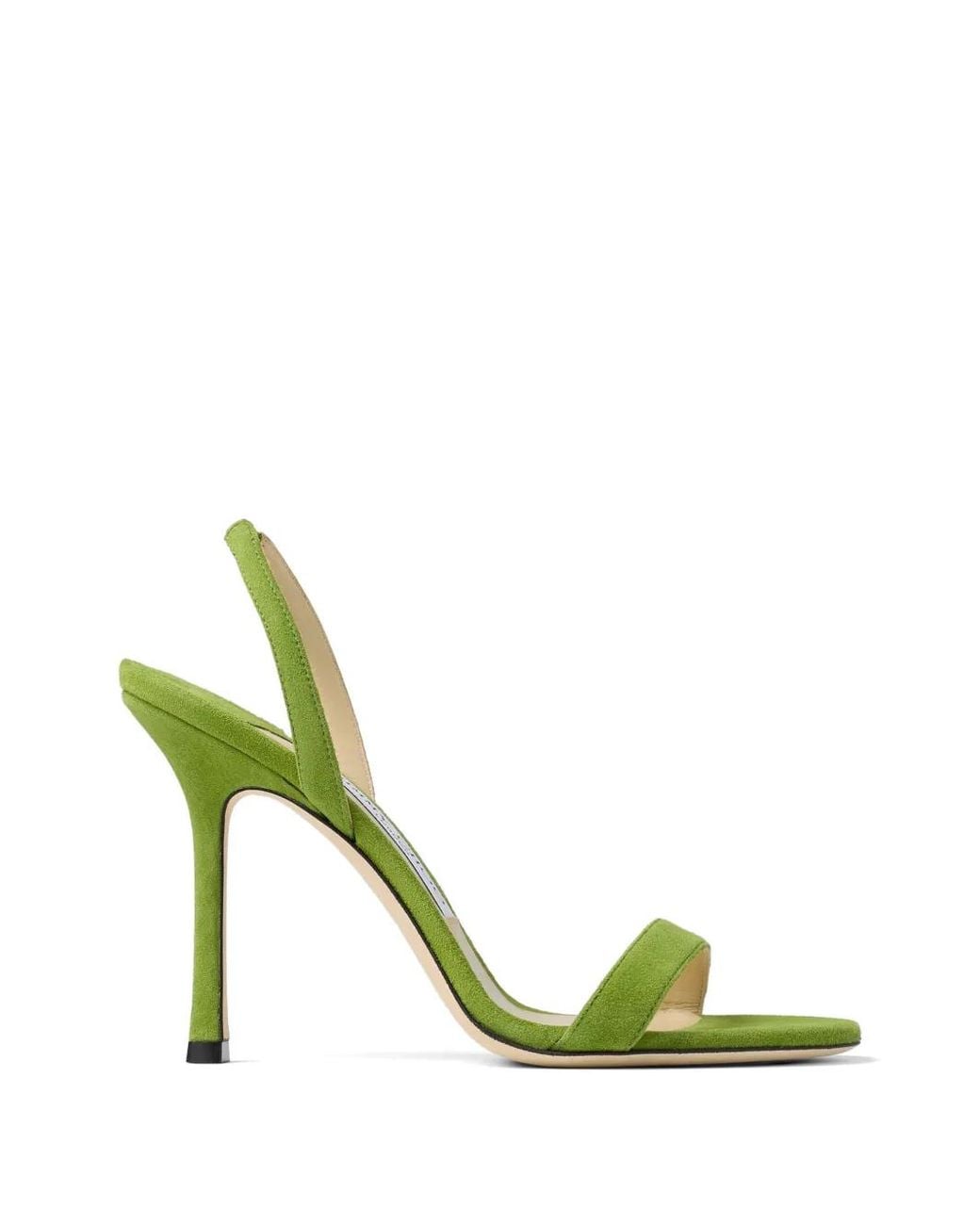 Jimmy Choo Green Jenn 100 Clover Suede Sandals
