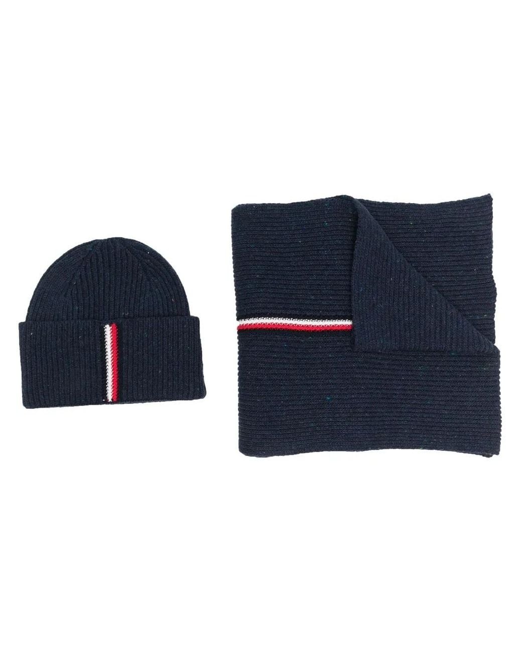 Tommy Hilfiger Blue Downtown Beanie & Scarf Set for men
