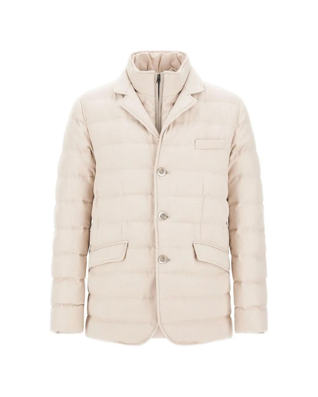 Herno White Quilted Wool-Blend Blazer for men