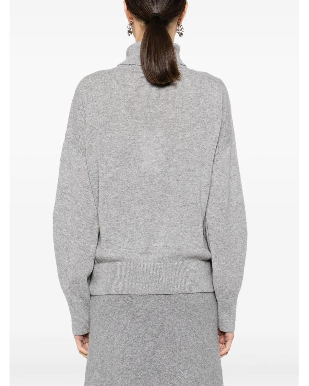 Max & Moi Gray Pretty Chain-Detail Jumper