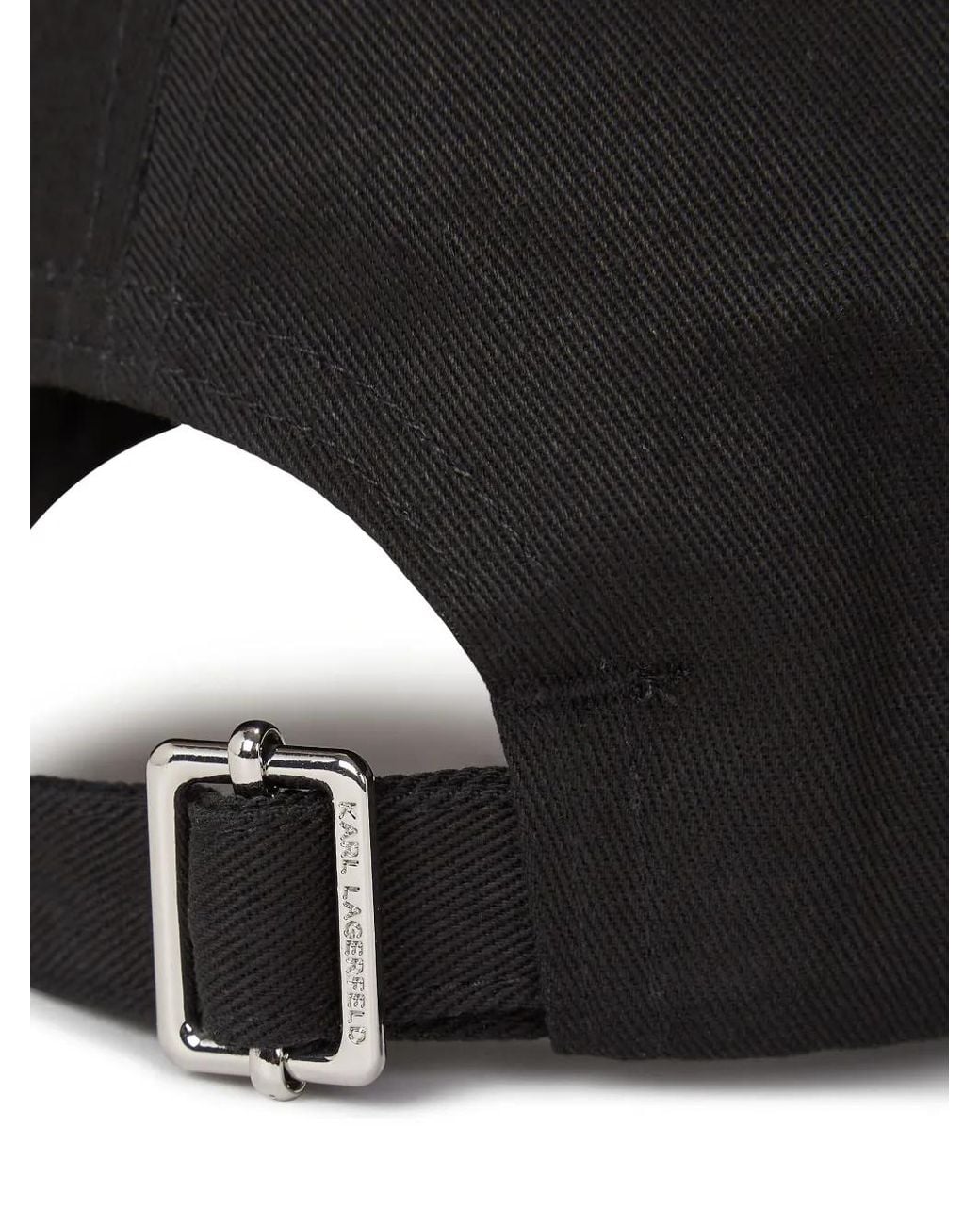 Karl Lagerfeld Black Rue St-Guillaume Baseball Cap