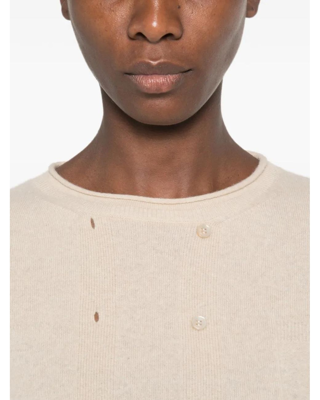 Phisique Du Role Natural Button-Embellished Sweater
