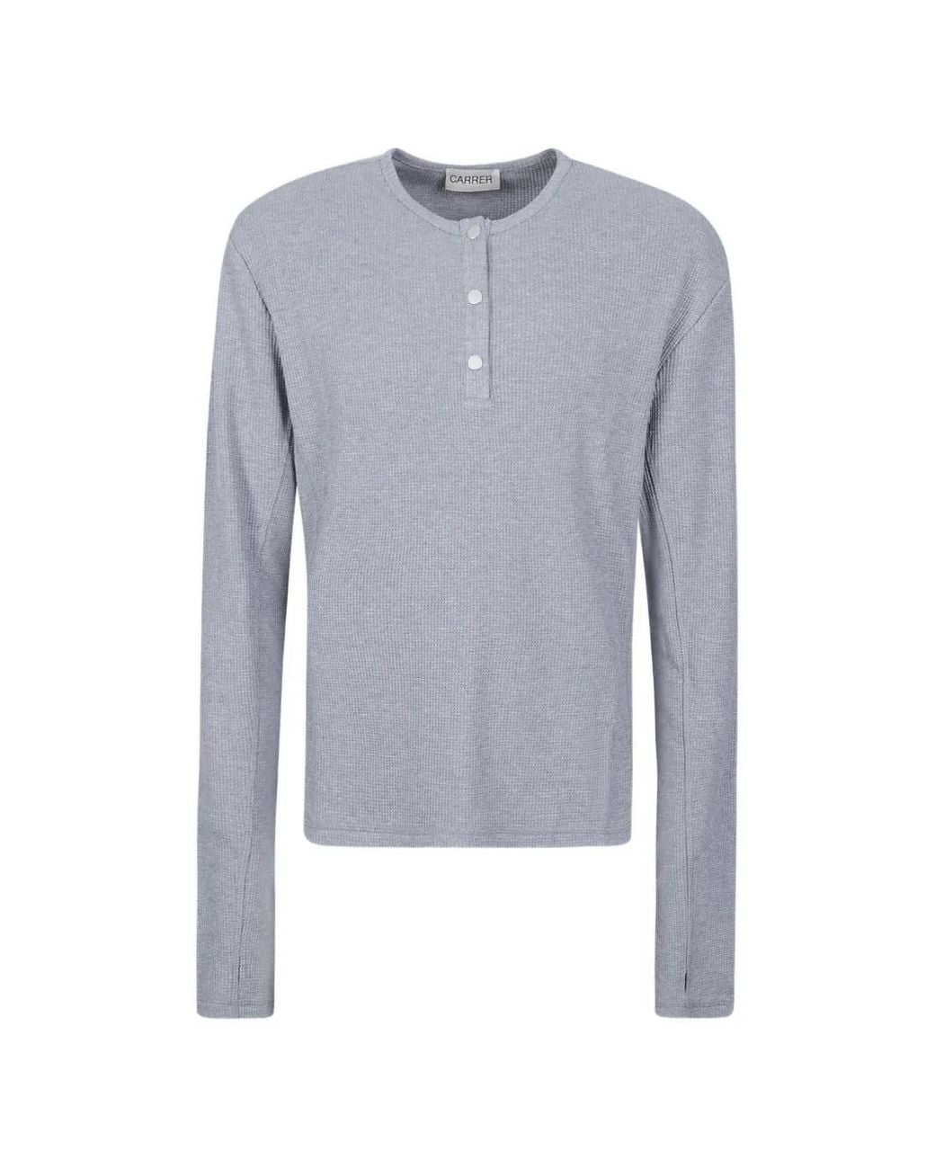 Carrera Blue Lis Waffle-Knit Henley for men