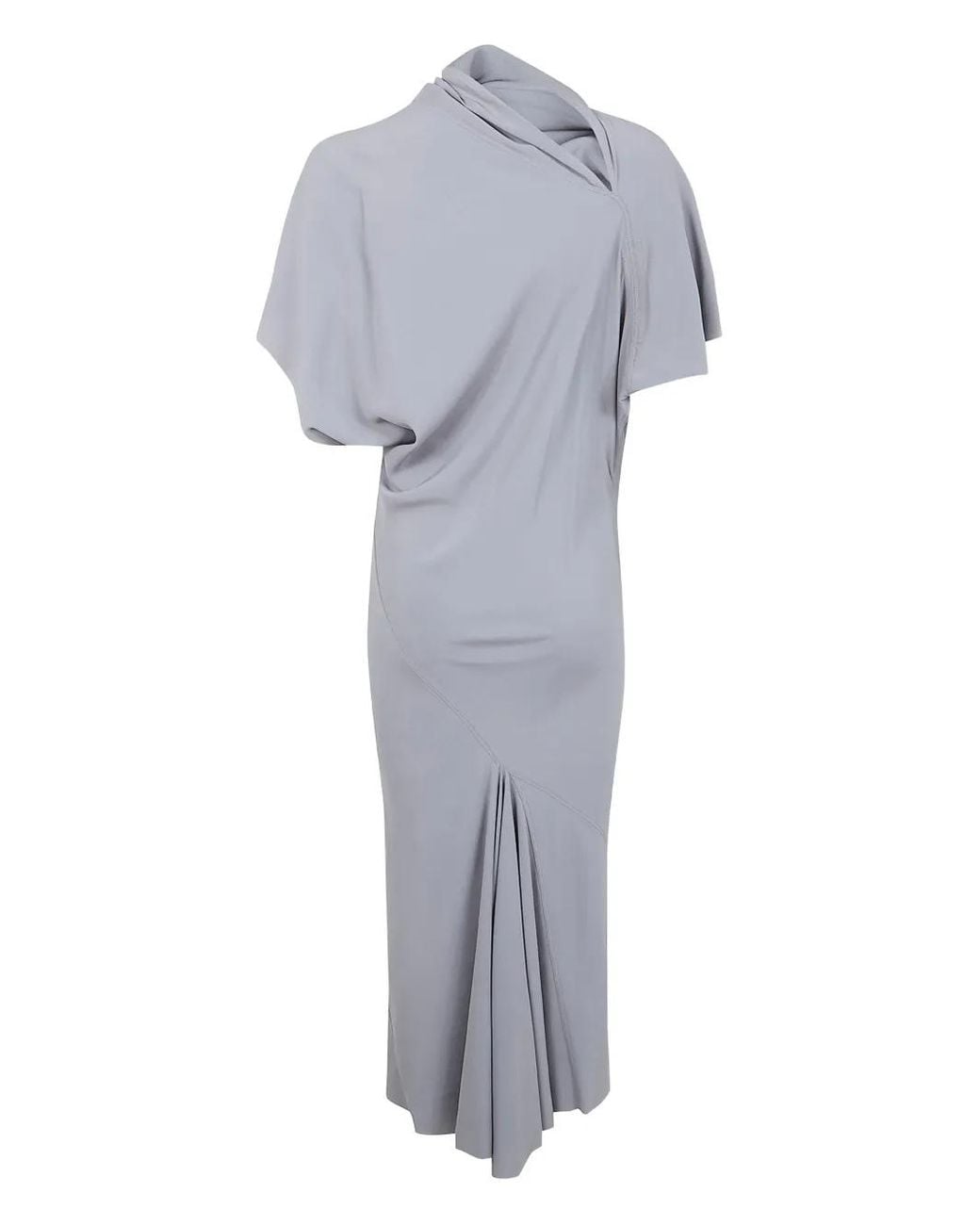 Rick Owens Gray Draped Midi Dress