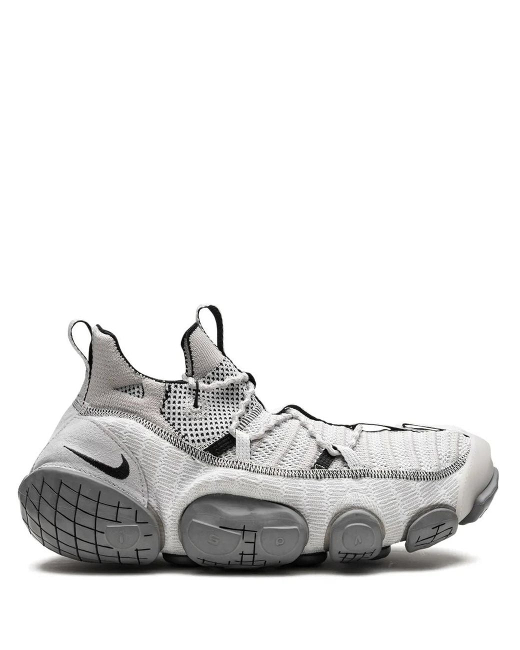 Nike White Ispa Link "Light Iron Ore Smoke" Sneakers