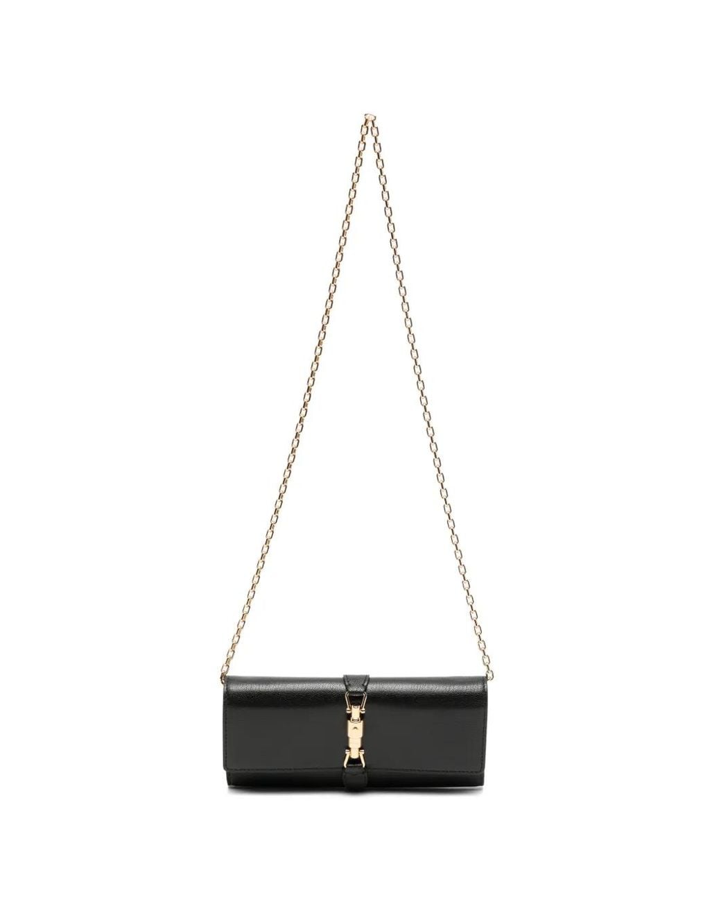 Gucci White Portefeuille Jackie En Cuir Avec Chaîne