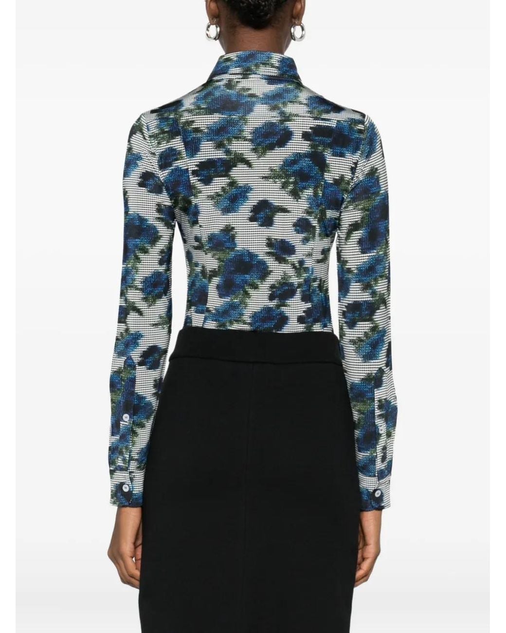 Coperni Blue Ascii Bodysuit