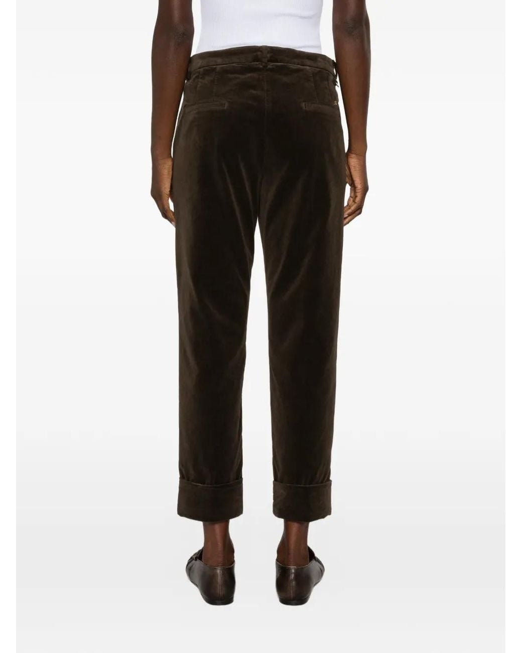 Mason's Black Turn-Up Trousers