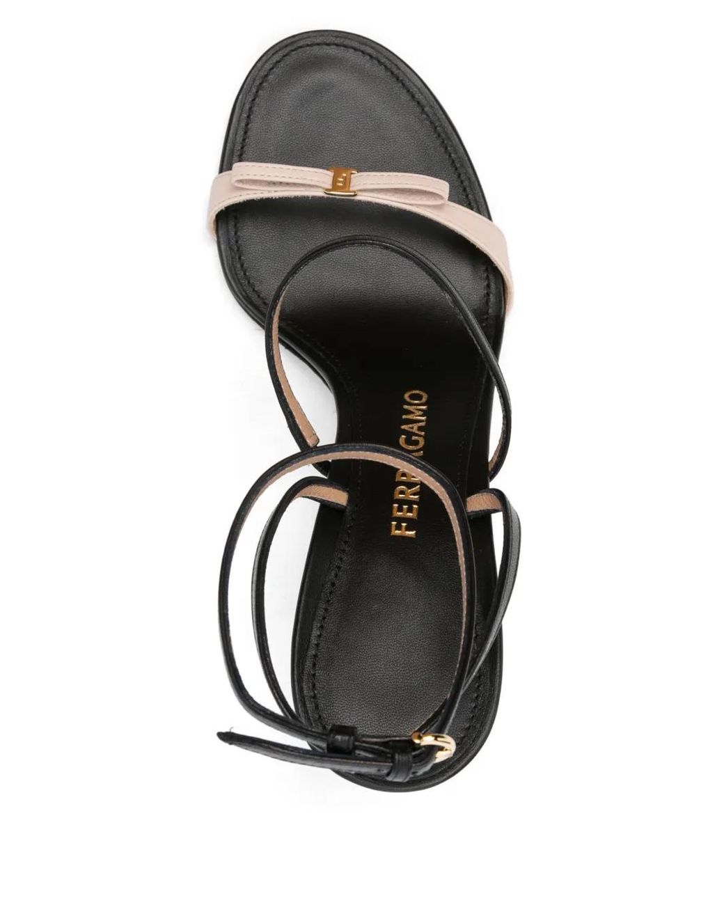 Ferragamo Black 95Mm Ariel Sandals
