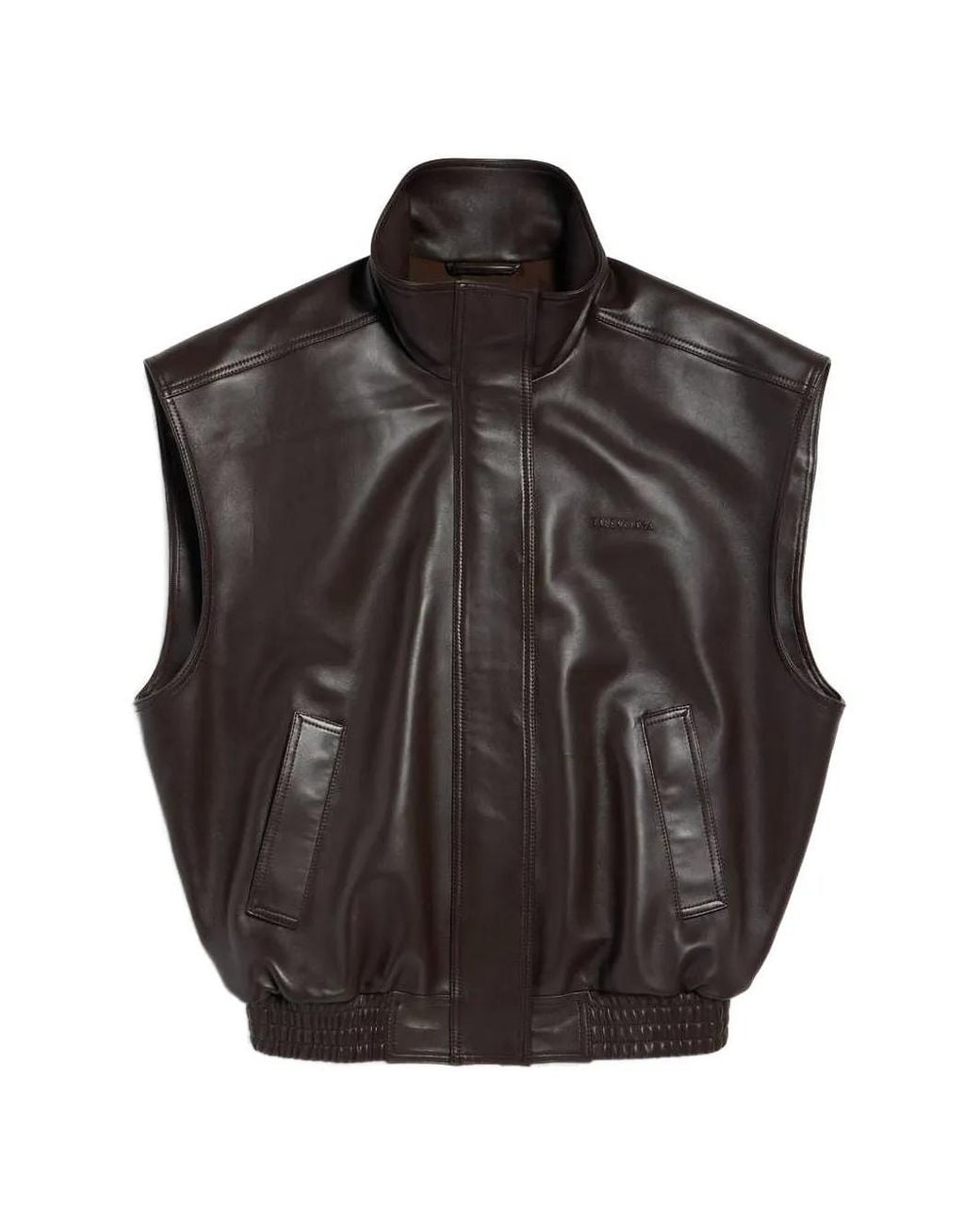 Balenciaga Black Veste Bomber À Design Sans Manches