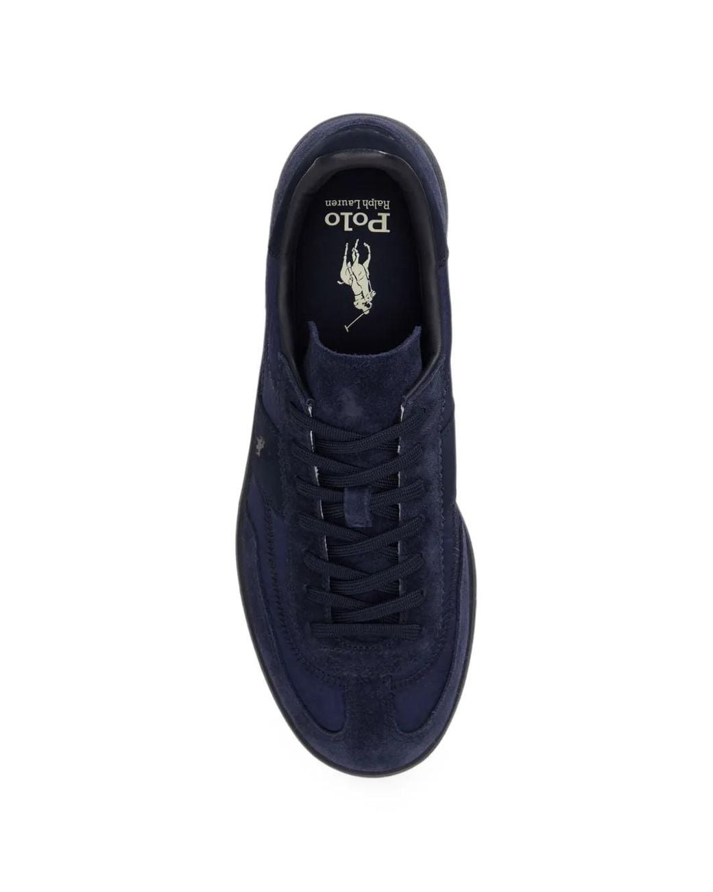 Polo Ralph Lauren Blue Logo-Embroidered Panelled Sneakers for men