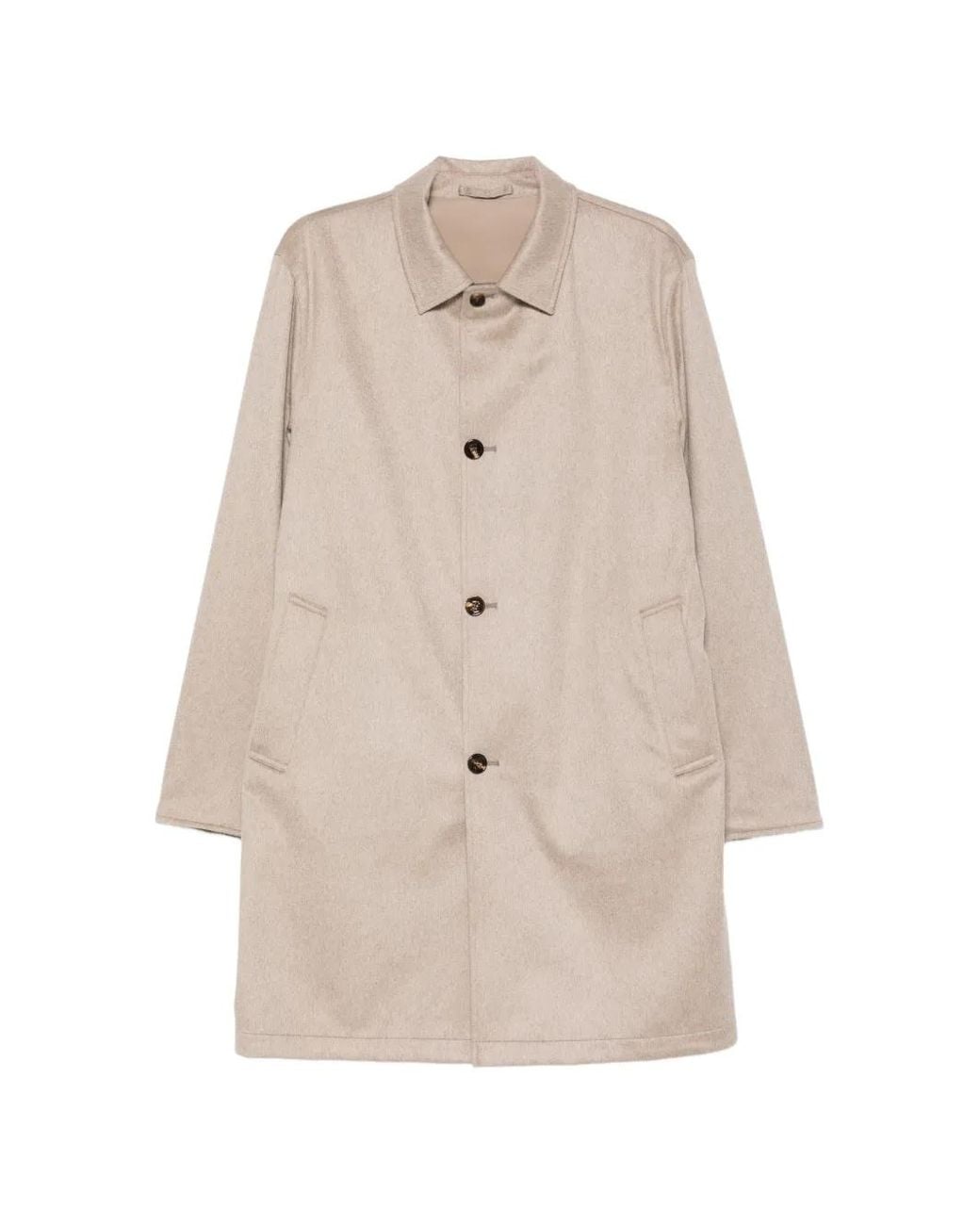 KIRED Natural Reversible Button-Fastening Coat for men