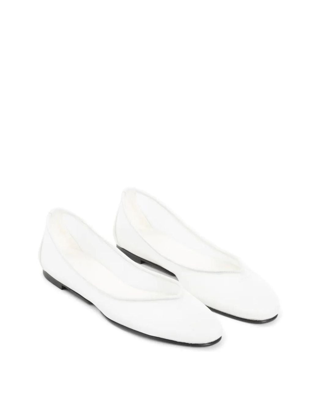 Jacquemus White Pointed Ballet Flats