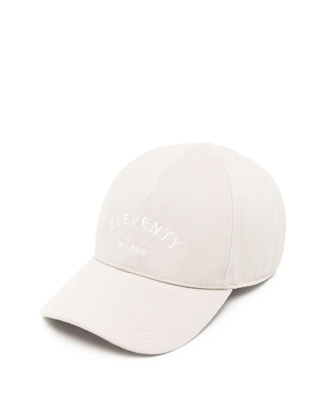 Eleventy Natural Embroidered-Logo Baseball Cap for men