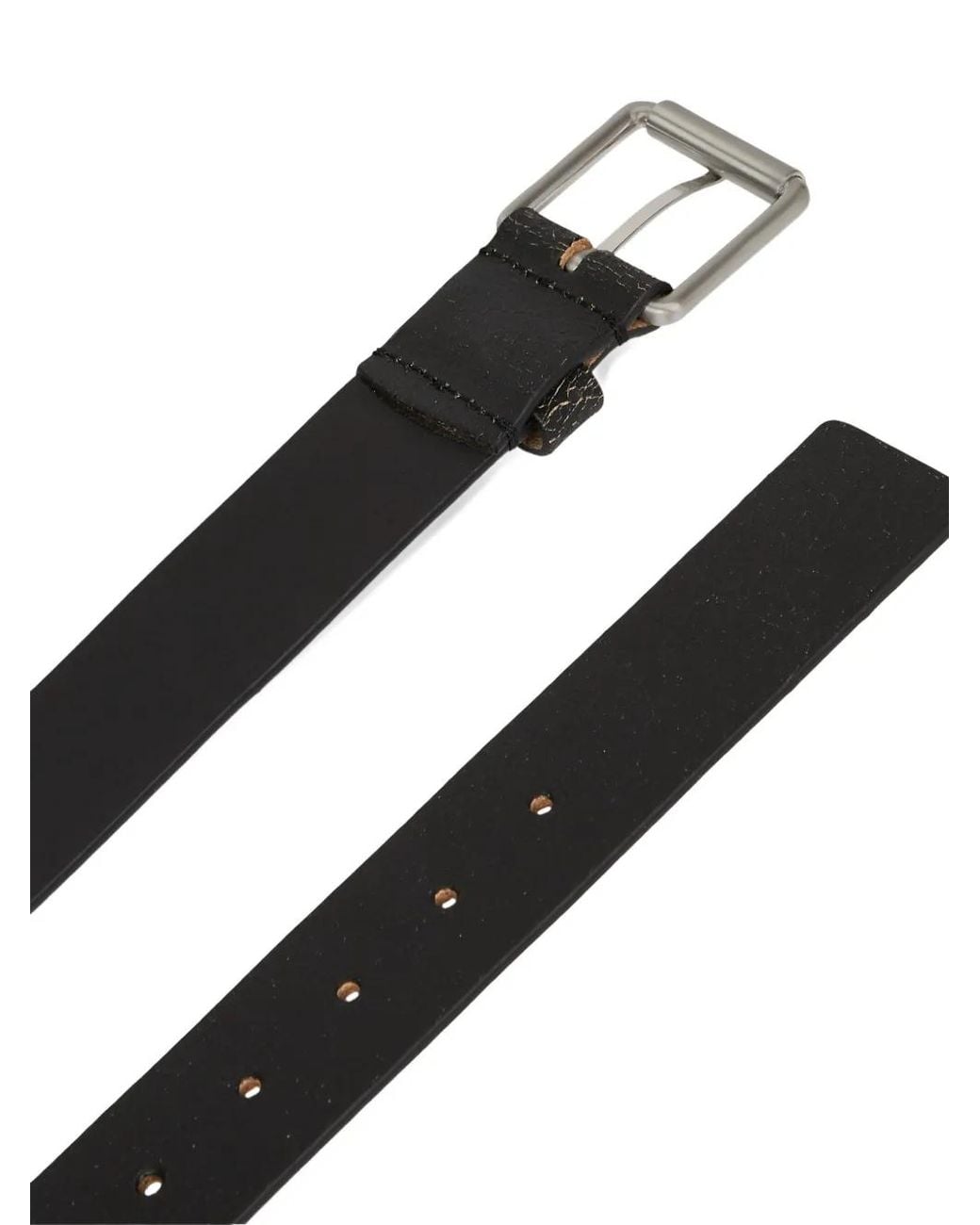Karl Lagerfeld Black Ceinture En Cuir À Logo Gravé for men
