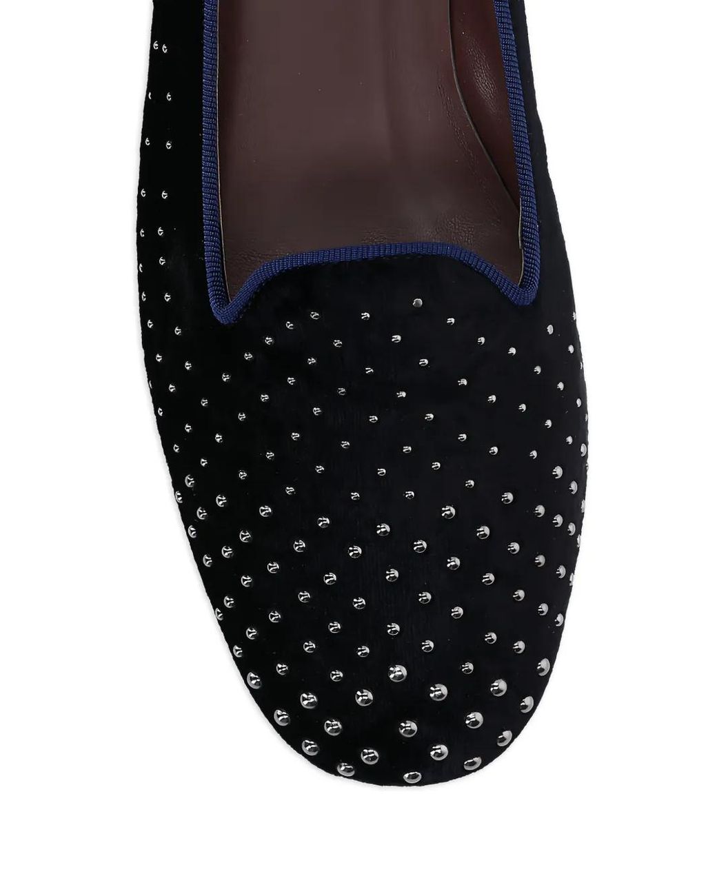 Castaner Black Studded Velvet Loafers