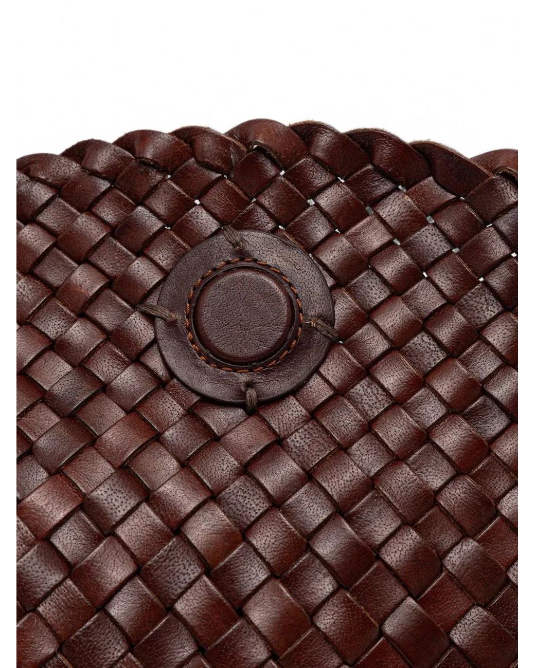 Dragon Diffusion Brown Santa Maria Woven Leather Shoulder Bag