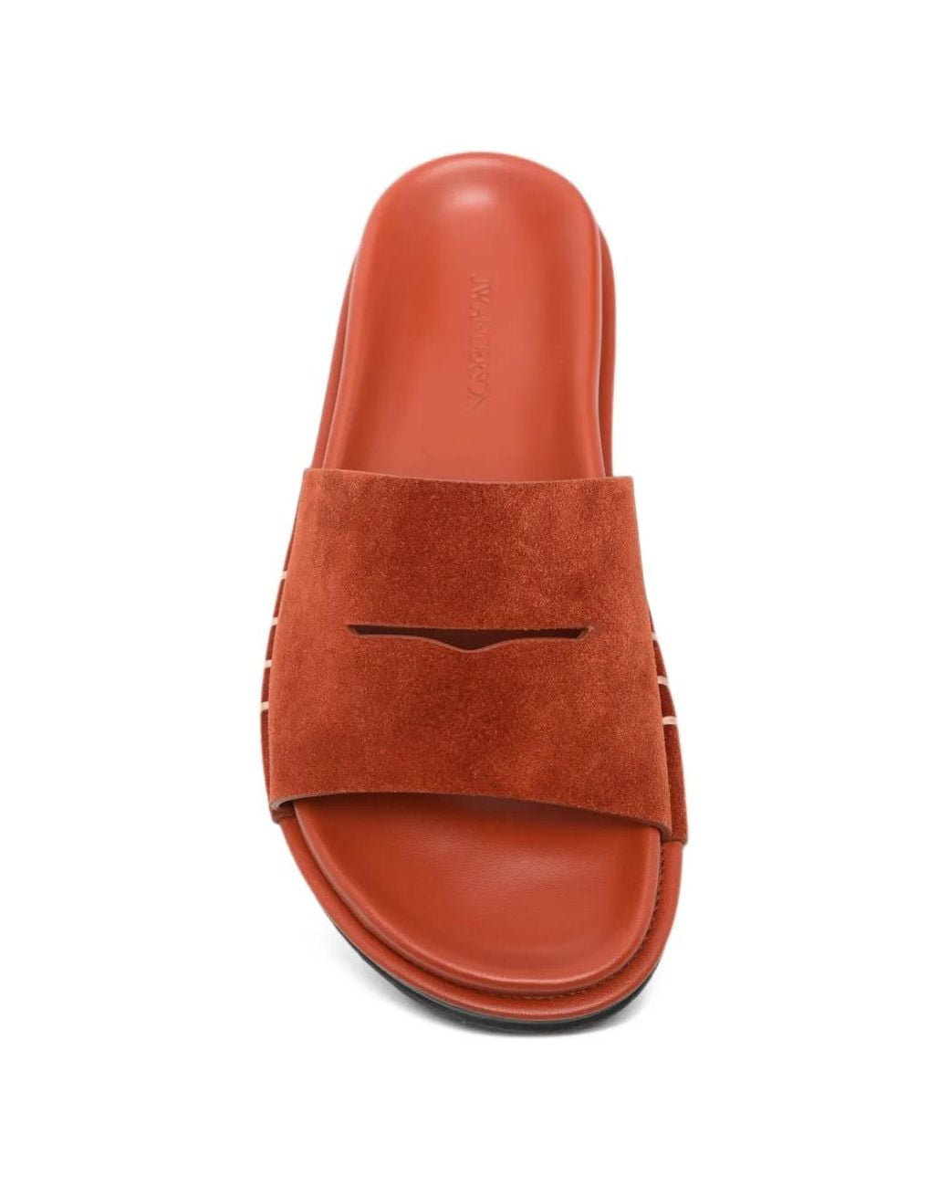 J.W. Anderson Red Fussbett Suede Slides for men
