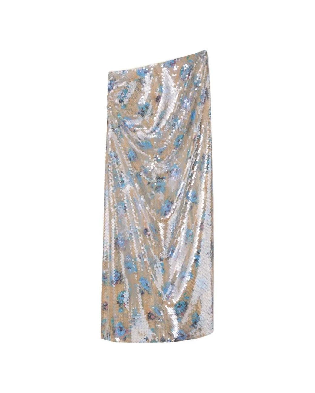 Tory Burch White Sequin Skirt
