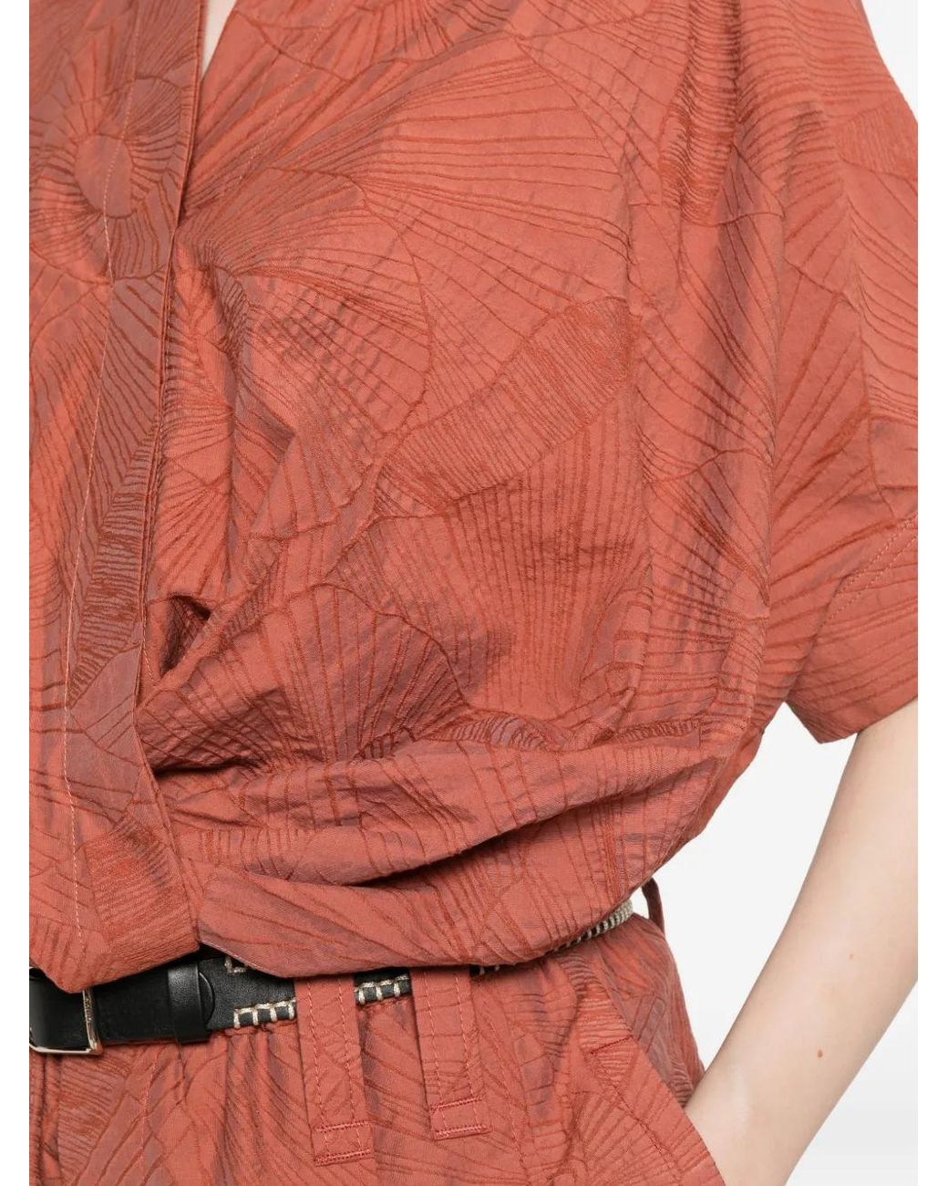 Blusa Con Motivo Brunello Cucinelli de color Orange