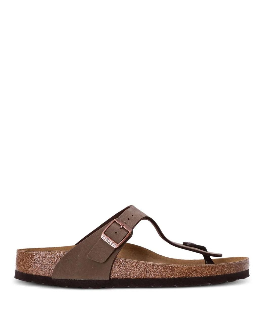 Birkenstock Brown Gizeh Slip-On Leather Sandals