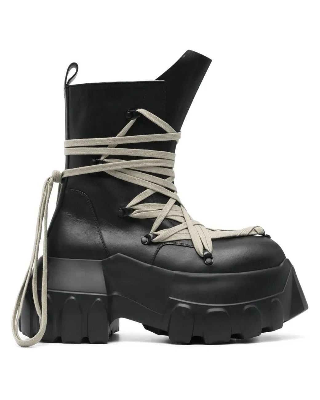 靴 Rick Owens BOZO TRACTOR MEGALACE BOOTS Rick Owens Megalace Mega Tractor Boots in Black for Men | Lyst UK