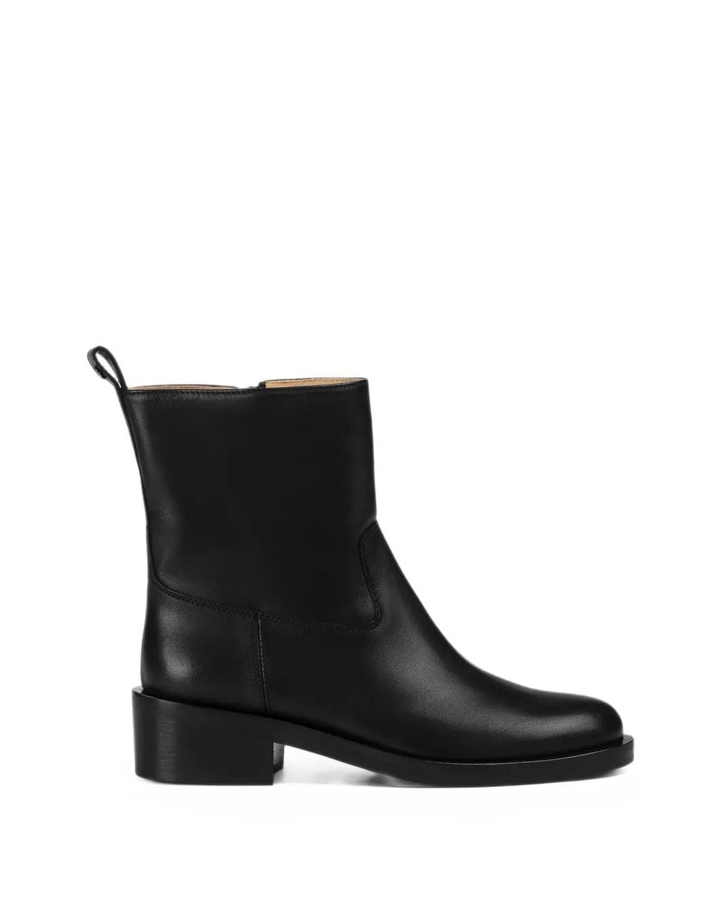 Doucal's Black Leather Ankle Boots