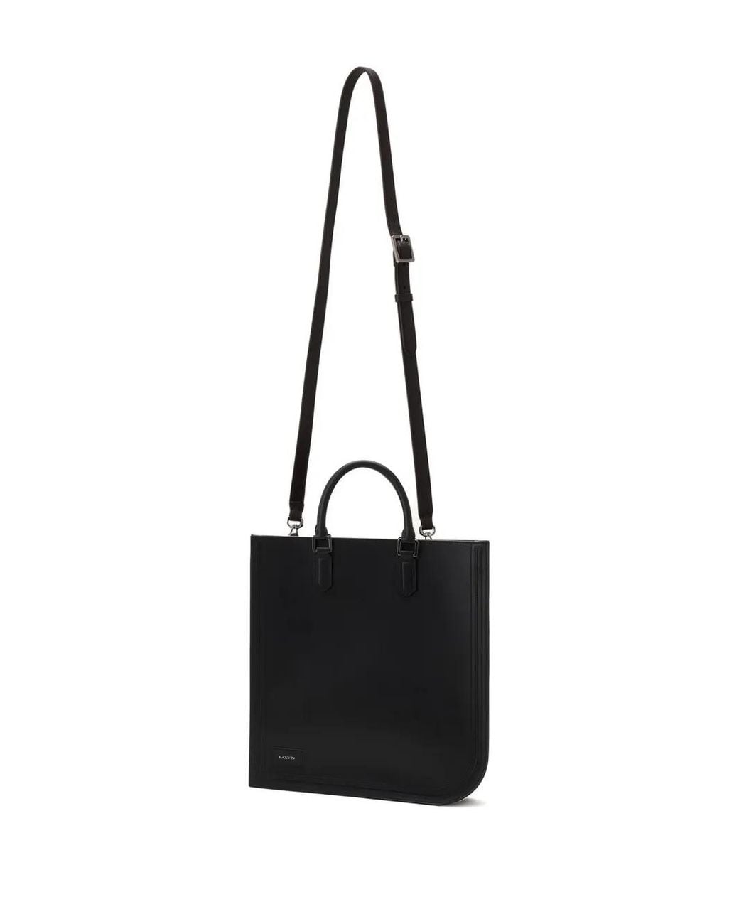 Lanvin Black Top Handle Shoulder Tote Bag for men