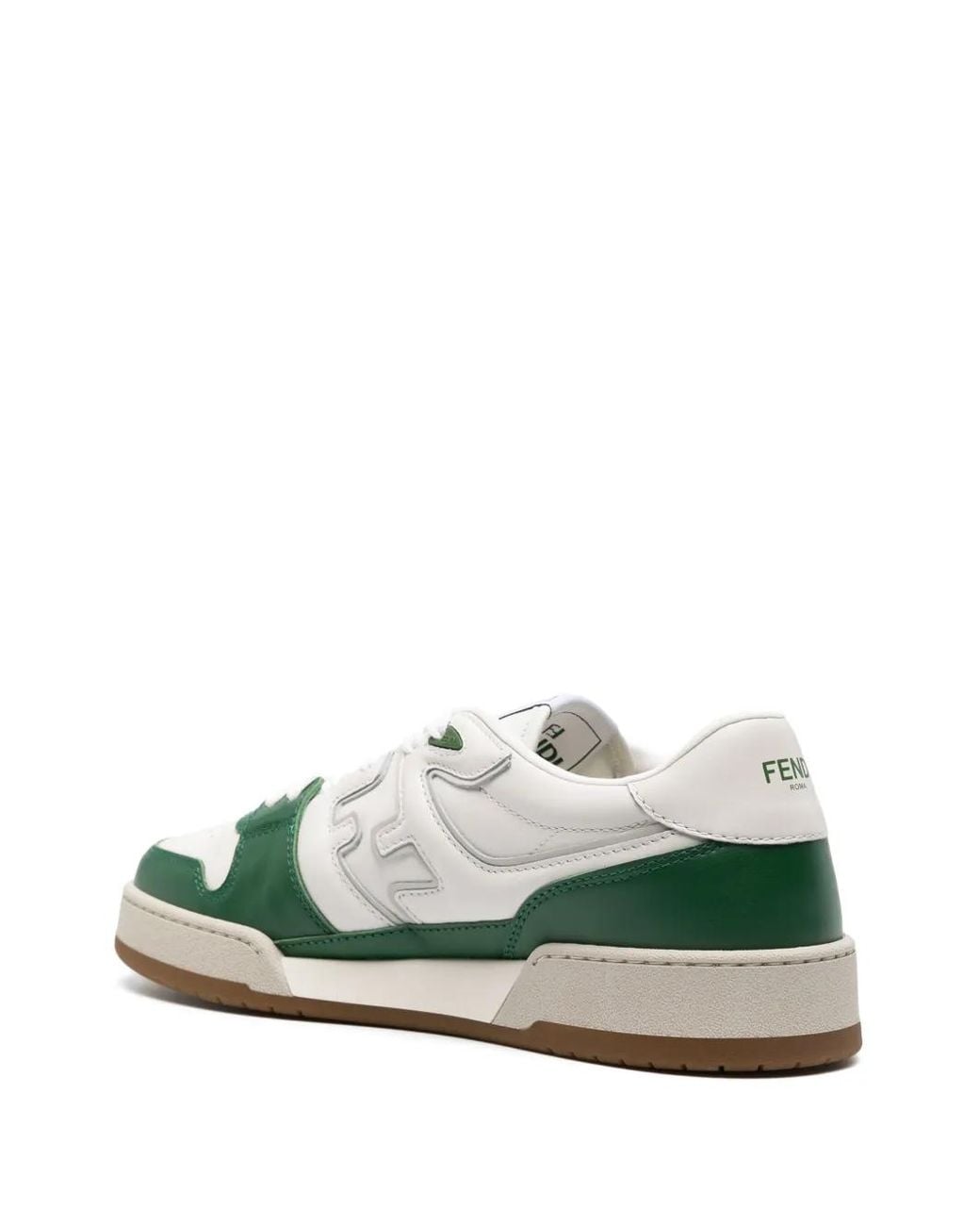 Fendi Green Match Leather Sneaker for men
