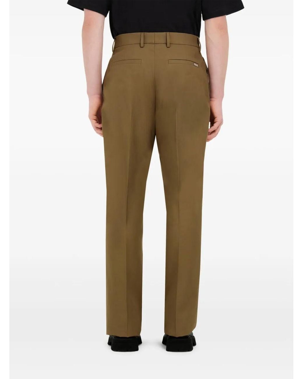 Ferragamo Natural Cotton Trousers for men