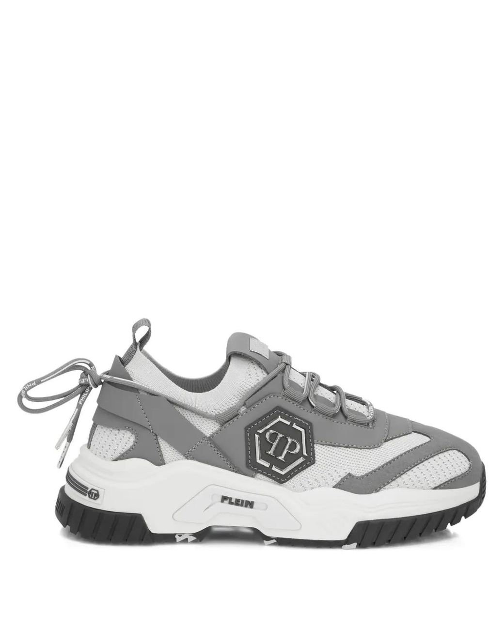 Philipp Plein White Predator Logo-Plaque Trainers