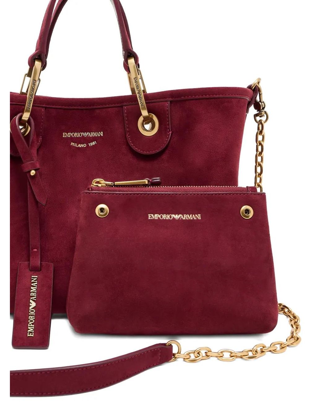 Emporio Armani Red Top-Handle Tote Bag for men